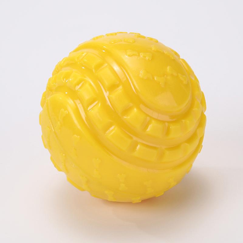 

Sounding Dog Toy Ball with Silicone Protrusions - Decompression Biting Pet Toy Diameter 7.5CM жёлтый