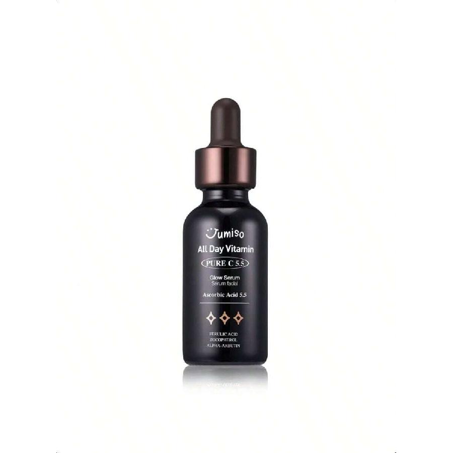 Jumiso All Day Vitamin Pure C 5.5 Glow Serum 30мл| L-аскорбиновая кислота, феруловая кислота, токоферол, альфа-арбутин, сыворотка с витамином С от пигментных пятен, тусклости Serum 50ml