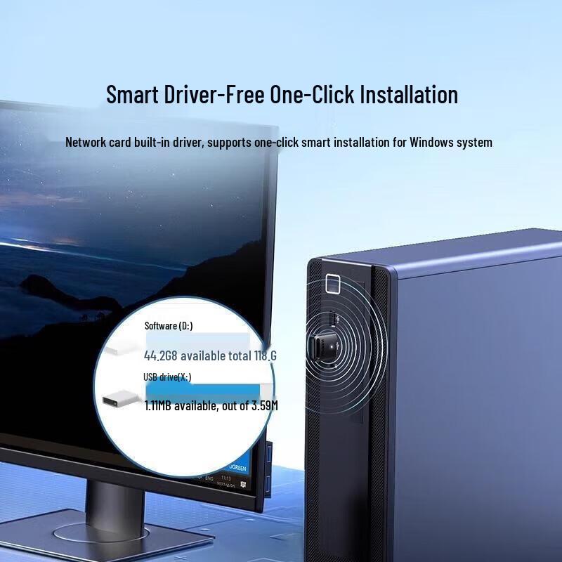 Ugreen USB Dual-Band WiFi Adapter for Desktops