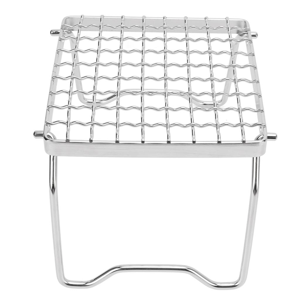 Campfire Grill Rack Stainless Steel Folding Adjustable Gear Portable Mini Stove BBQ Grill Rack for Camping Picnic