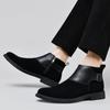 Fashion Genuine Leather Cowhide Retro Wedding Men Chelsea Boots Winter Dress Double Buckle Men Casual Ankle Suede Leather Boots Footwear