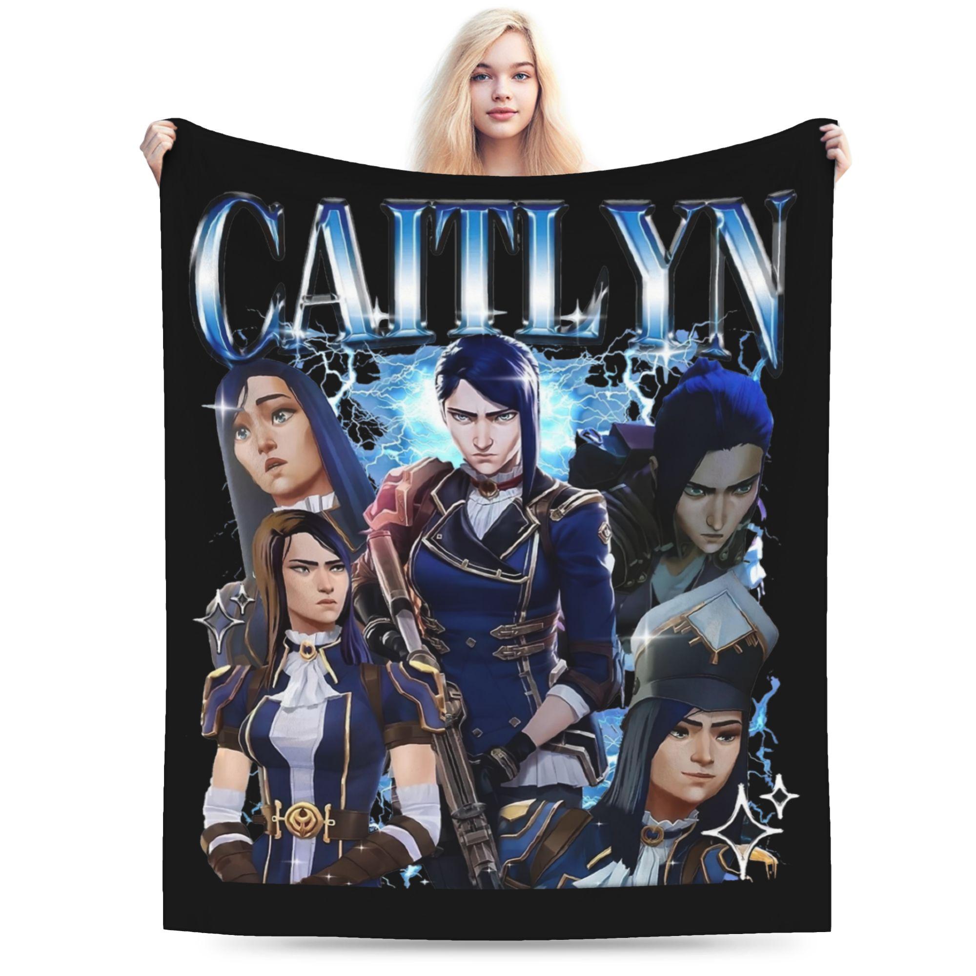 Helenal Unisex Caitlyn Arcane Game Blankets Flannel Autumn/Winter Breathable Super Warm Throw Blankets For Bed Couch Bedspread