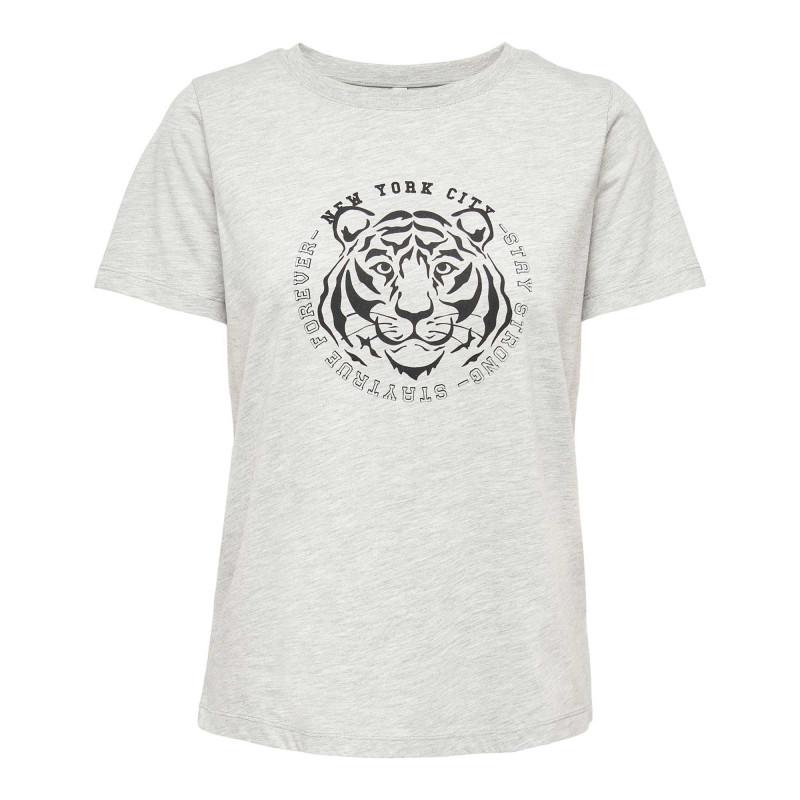 

Женская футболка с короткими рукавами и цветочным тигровым принтом JACQUELINE DE YONG