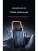 Large-Capacity 120W Solar Power Bank with 100,000mAh and Built-in Fast Charging Cable for Outdoor Use