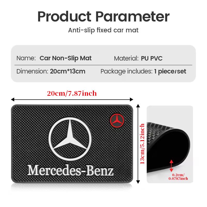Anti Slip PVC Car Mat Sticky For Mercedes Benz AMG W205 W203 W211 W220 Dashboard Phone Holder GLC GLA W210 Interior Styling Pads UU4