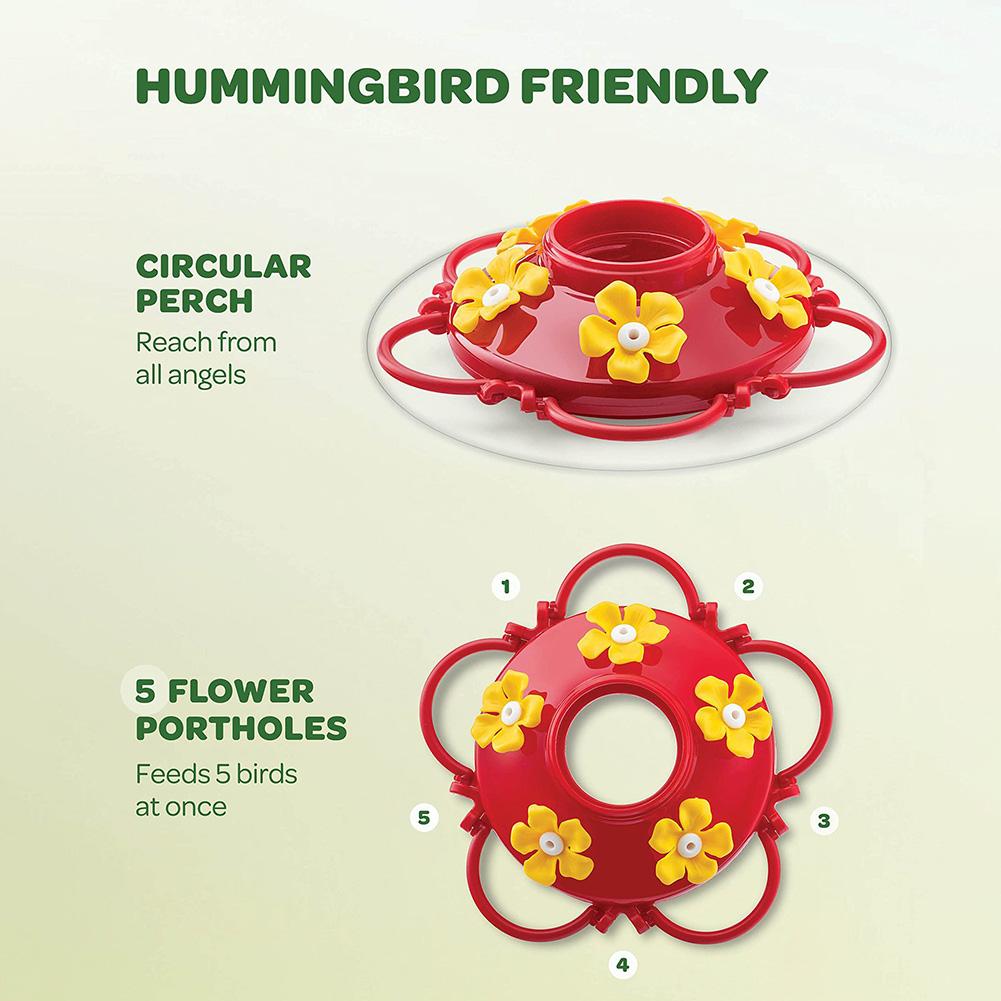Plast Kolibri matare med krok Hängande Kolibri matare Läckagesäker Fågelmatare för Inomhus Bakgård Uteplats Dekor