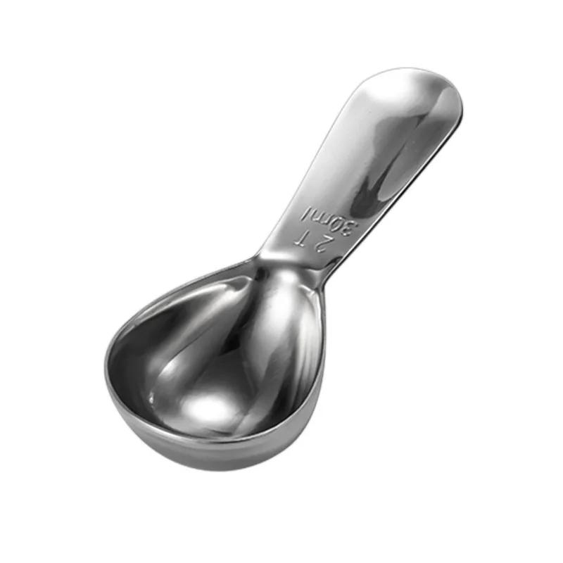 Kaffeelöffel aus Edelstahl Kaffeemesslöffel für gemahlenen Kaffee 16ml/30ml Bohnen Tee Zucker Zarte Heim-Barista-Accessoires