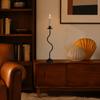 14.45x3.19in Taper Candle Holder Wavy Curve Design Metal Candle Holder  for Home Decor