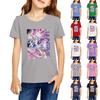 Fashionable Round Neck Short Sleeve Work Clothes Printed Tops For KID Summer Tops