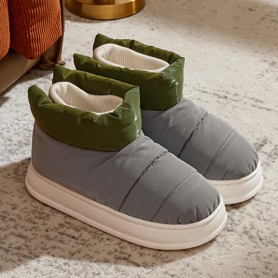 Wodoodporne Antypoślizgowe Kapcie Domowe Zimowe Ciepłe Damskie Bawełniane Do Wewnątrz Męskie Antypoślizgowe Damskie Miękkie Kapcie Pianka Memory Buty dla Par