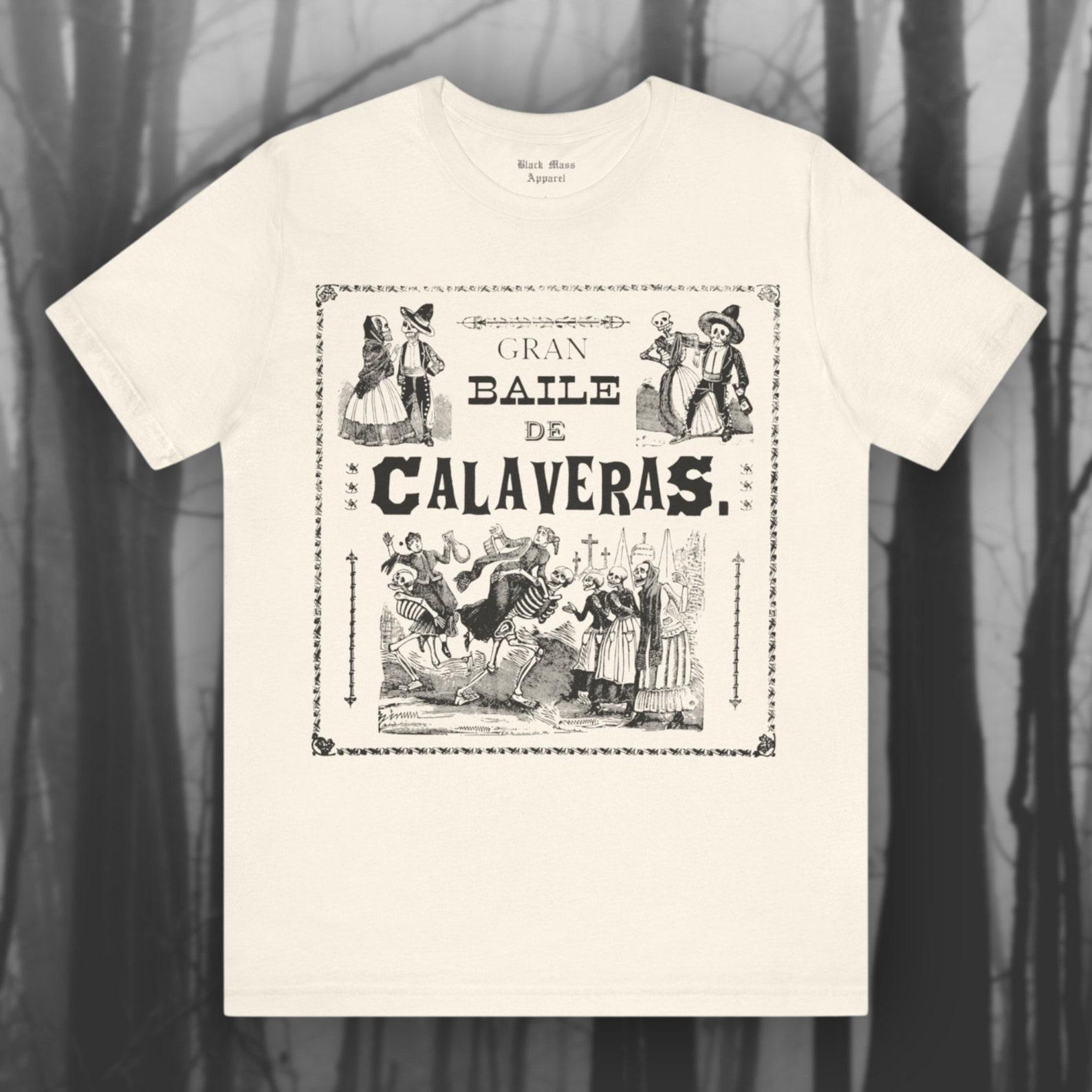 Gran Baile de Calaveras, Jose Guadalupe Posada Shirt, Mexican Heritage T-Shirt, Vintage Hispanic Folk Art, Death Unisex Short Sleeve Tee M