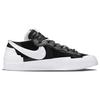 Nike Sacai x Blazer Низькі чорні лаковані кросівки унісекс білі DM6443-001