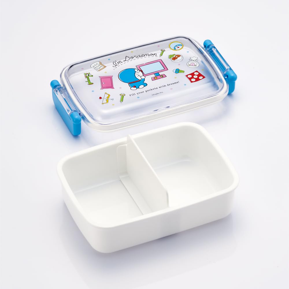 Skater Lunch Single Domed Design with Doraemon and Sanrio Made in Japan Children's Box, Tier, 450ml, Design, Antibacterial, (RBF3ANAG-A)