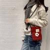 Soft Messenger Bag Plush Flower Commuter Leisure Bag Shopping Underarm Mobile Phone Bag Shoulder Bag
