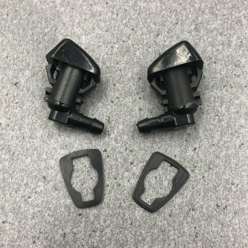 

Plastic Windshield Nozzles Black Replacement Exterior Parts 2Pc Washer