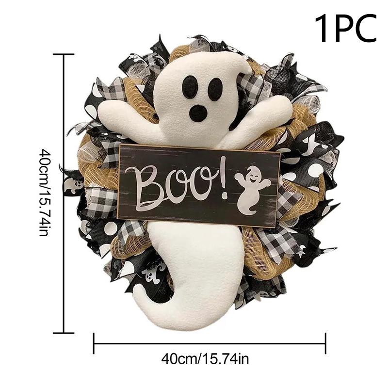 Halloween Geist Buh Kranz Halloween Girlande Türhänger Kranz Heim Partyzubehör Party Anhänger Türhänger Heimdekoration