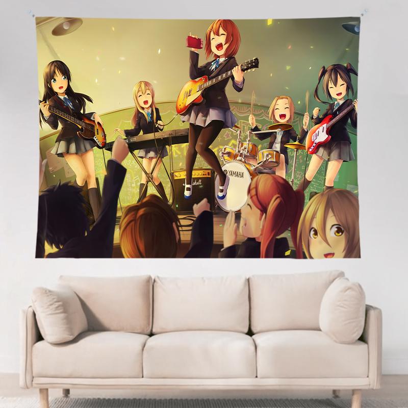 KOn Maid Anime Girls Wall Tapestry Japanese Animation Art Bedroom Decor Otaku Gift Cute Characters Home Decoration Poster