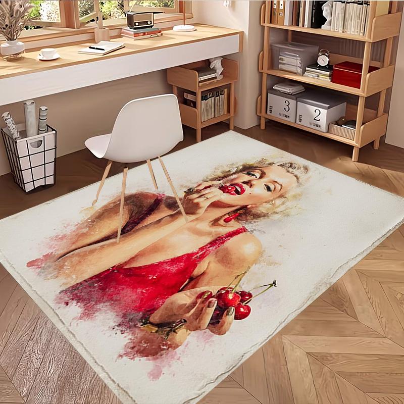 Marilyn Monroe Print Vloerkleed, Wasbaar Vloerkleed, Voor Entree Slaapzaal Wasruimte Kantoor Studeerkamer, Woondecoratie Verjaardag Kerstcadeau