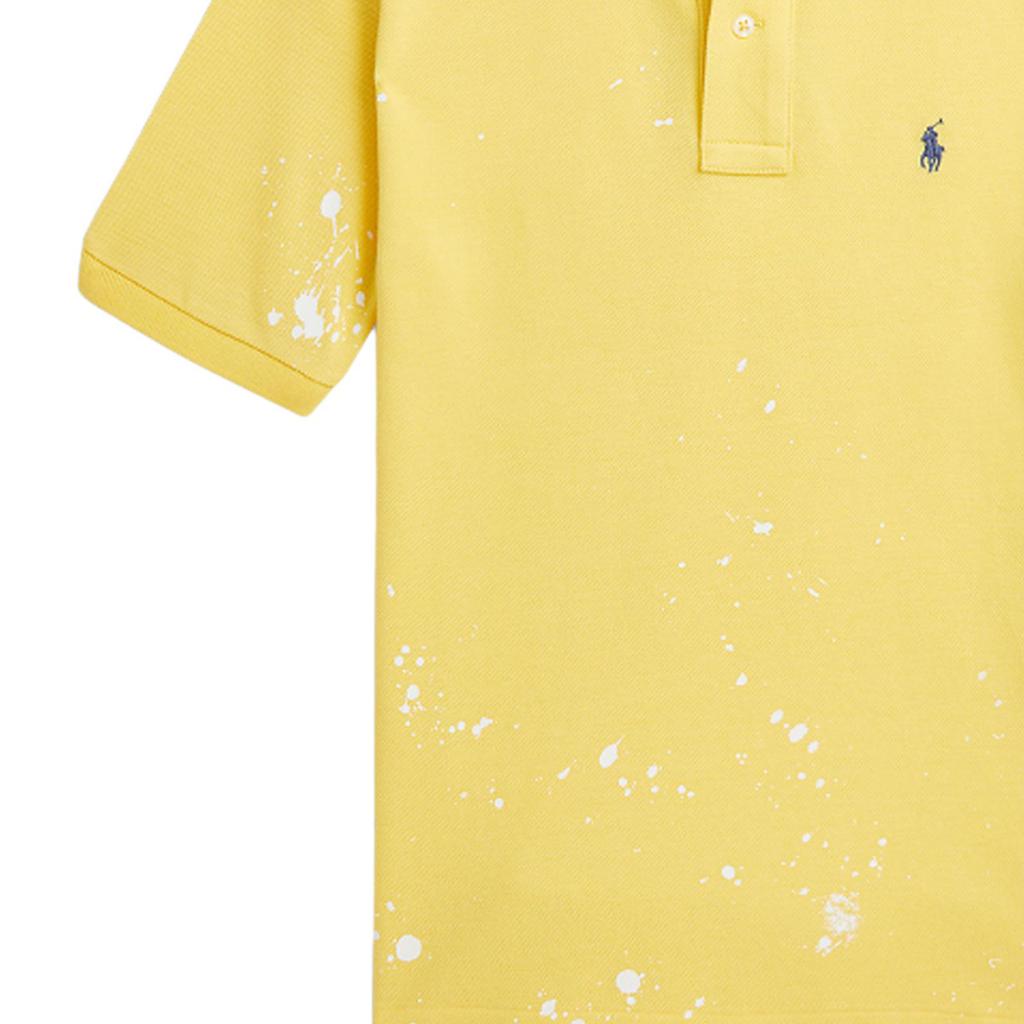 Polo Ralph Lauren Polo Shirt Ss24 Splash Effect Logo Embroidery Short Sleeve Kids tops Yellow CWPOKNIY8021120-730