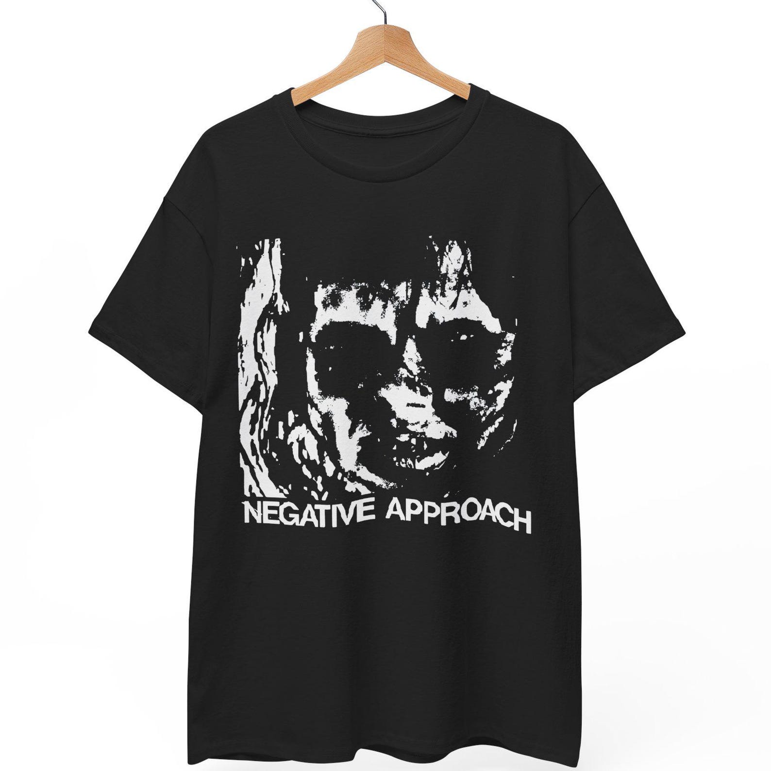 Negative Approach Band Tee: 80s Hardcore Punk Shirt L