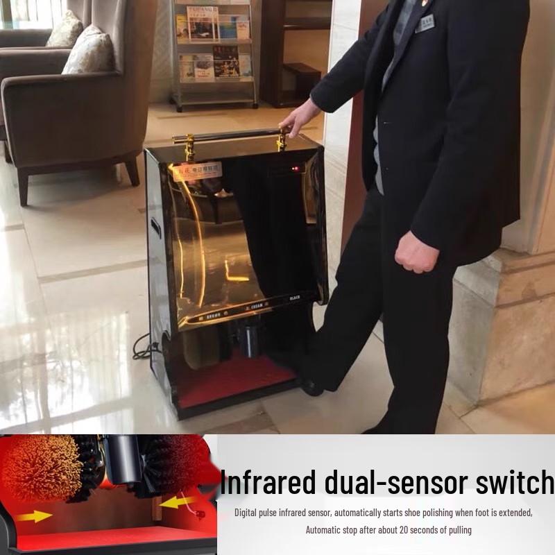 Automatic Commercial Electric Shoe Polisher and Cleaner