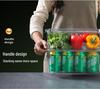 Food Grade Plastic Storage Box with Lid for Refrigerator/Freezer - Rectangular Container for Fruits & Vegetables