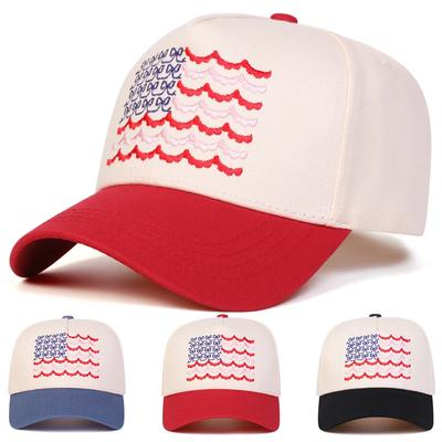 Casquettes de Baseball Broderie Drapeau Américain Unisexe Printemps Automne Extérieur Réglable Casquettes Décontractées Chapeau Pare-Soleil Casquette de Sport
