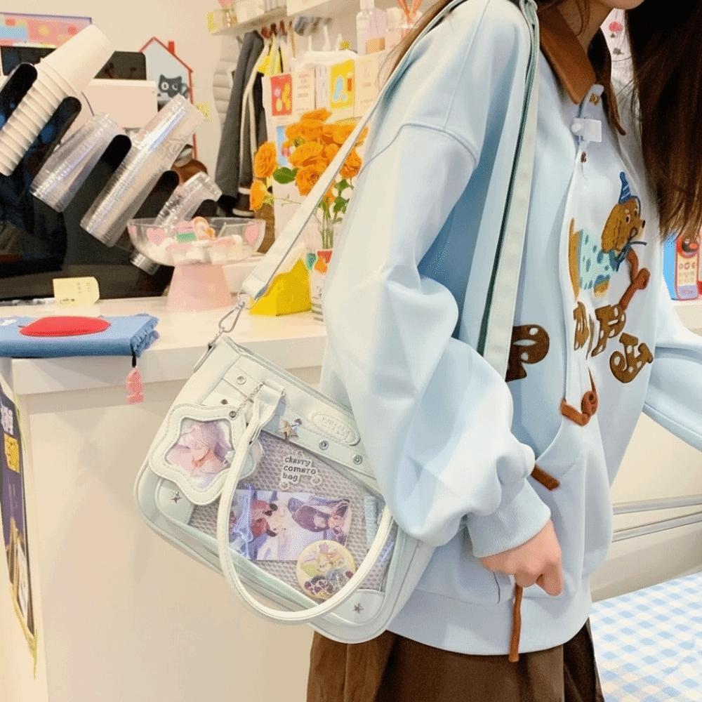 Harajuku Star Itabag Y2K PVC Transparent Shoulder Bag Creative Ulzzang Ita Bag  Gift