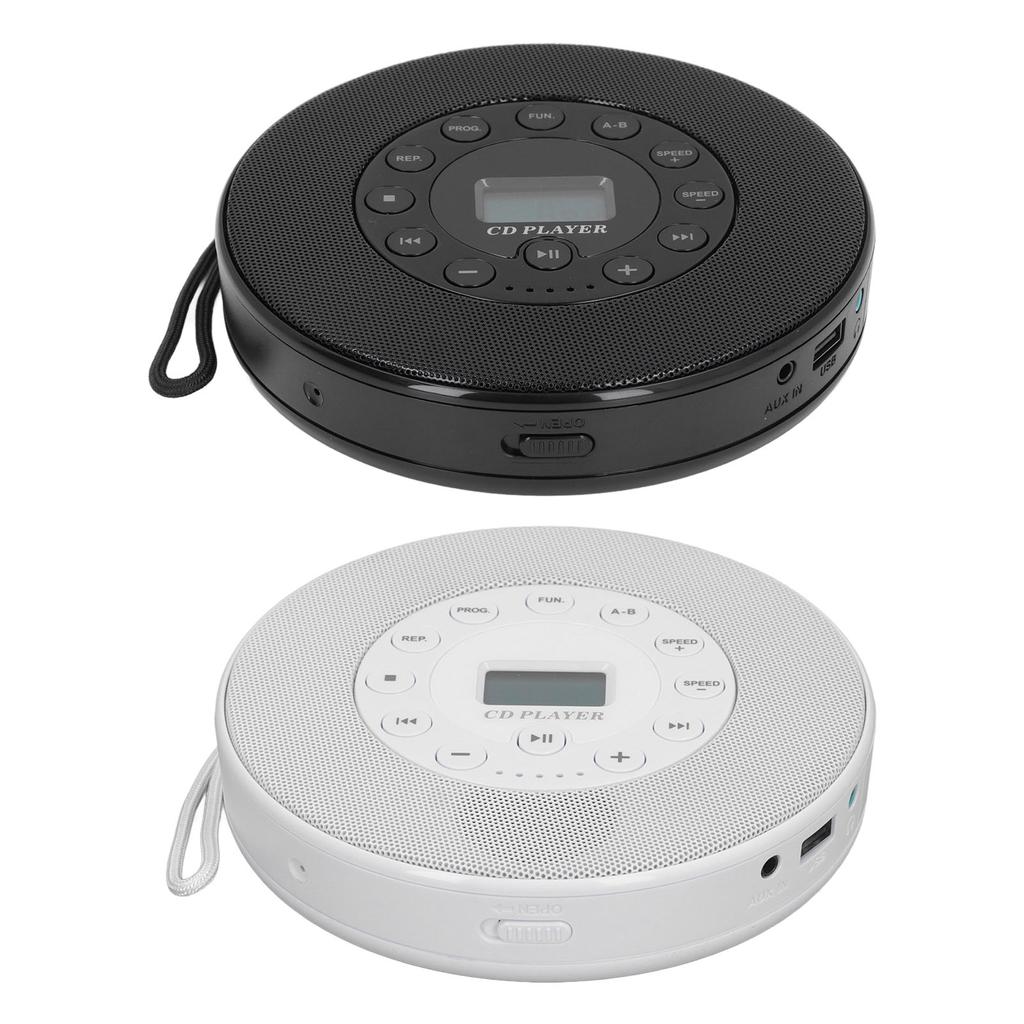 Portable CD Player with Speakers Anti Skip 1500mAh Rechargeable CD Player for CD CD RW MP3