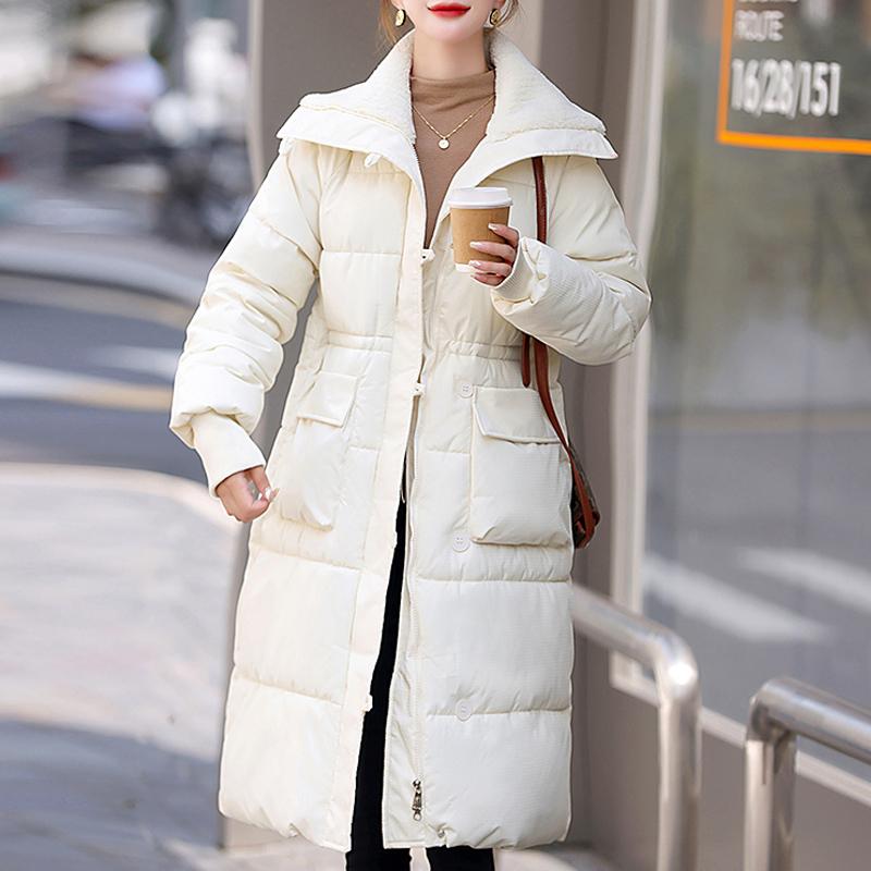 Women's Winter Coat Plus Size Fashion Thick Warm Long Warm Parkas Female Overcoat