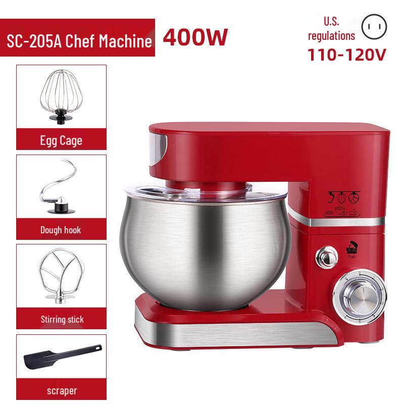 US & European Multifunction Stand Mixer: Automatic Dough Mixer, Egg Beater, Blender for Home Use