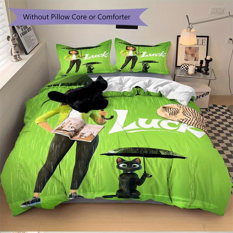 3pcs Luck Quilt Cover Set, Soft and Cozy Bedroom, Guest Room and Dorm Decorative Bedding 3-Piece Set 1 Quilt Cover + 2 Pillow Shams.Q065