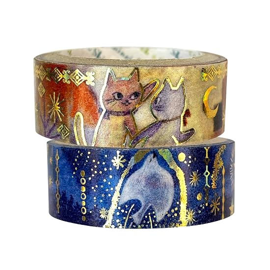 Sealido Made in Japan Kenji Miyazawa Foil-Stamped Kirapika Masking Tape, Night on the Galactic Railr
