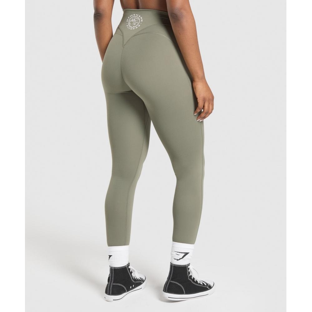 Gymshark Legacy Logo Leggings Base Green B7a4e Ech1
