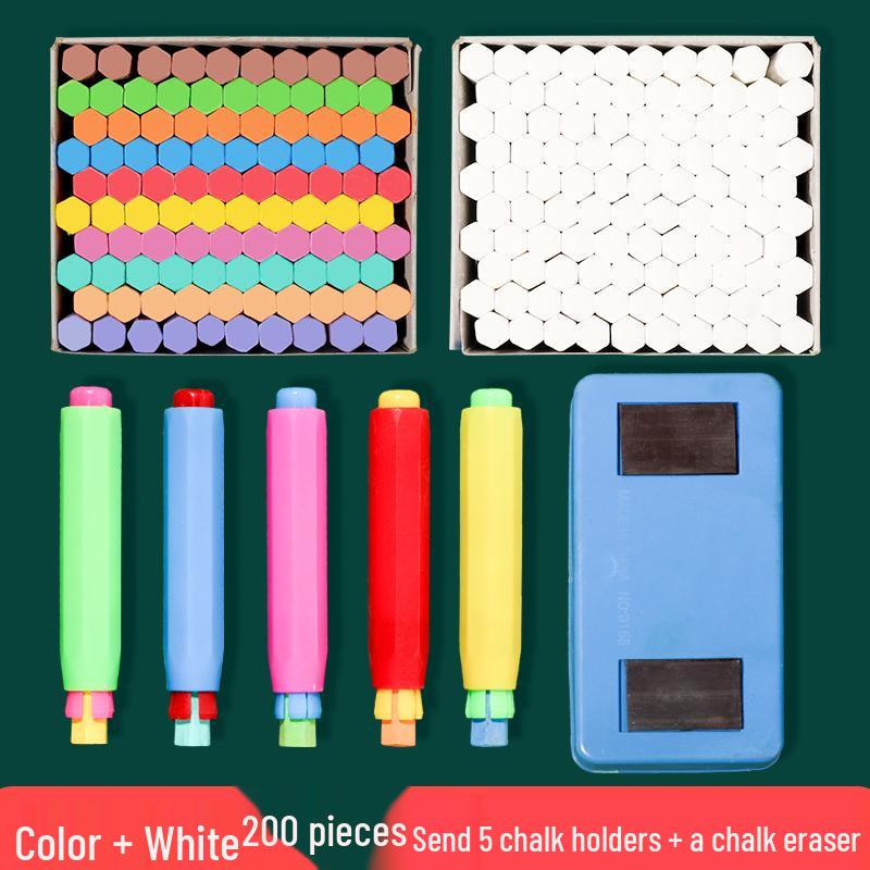 Hexagonal Dustless Colored Chalk for Children's Blackboard and Classroom Teaching