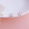 Uini Tail New 925 Silver Hollow Flower Earrings with Niche Design Exquisite and Trendy Girl Accessories
