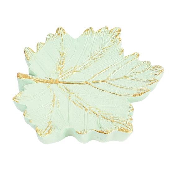 

Leaf Shaped Jewelry Dish Small Ring Necklace Bracelet Holder Organizer Resin Decorative Trinket Dish Tray for Wedding Party Table Centerpiece B светло-зеленый