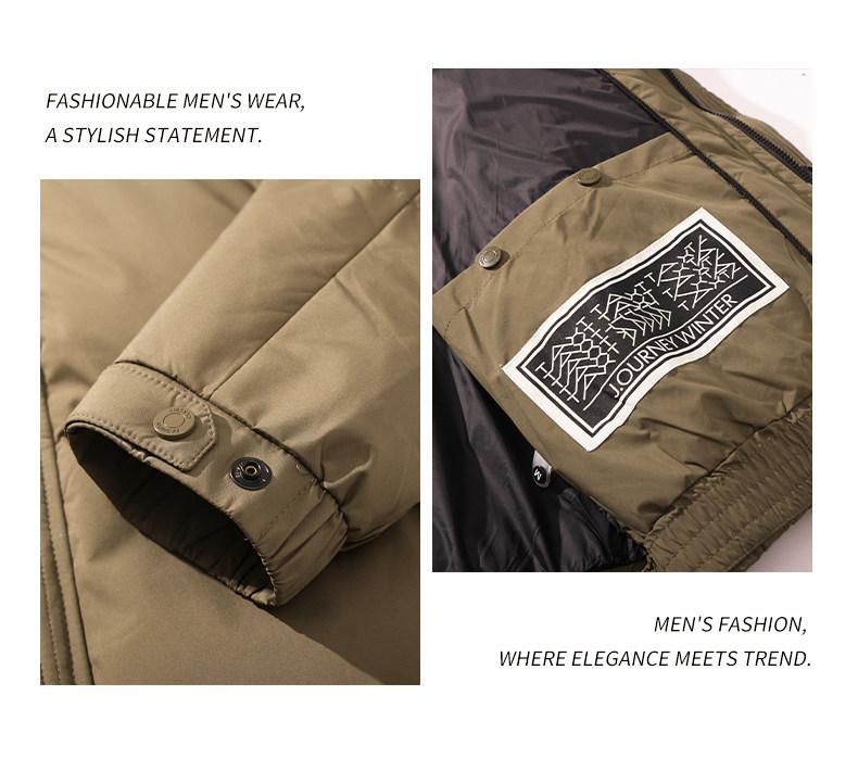 Men's 90% Duck Down Hooded Windproof Jacket 2025 - Thick, High Fill Power Winter Outerwear