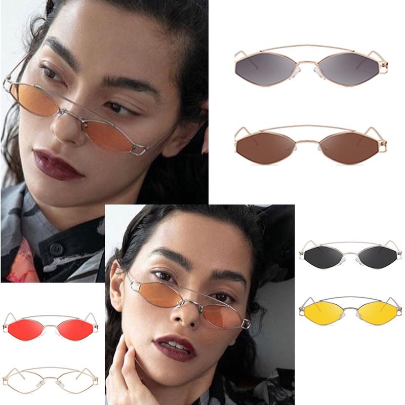 Timeless Women Vintage Sunglasses With Retro Small Metal Frame And Pc Lenses