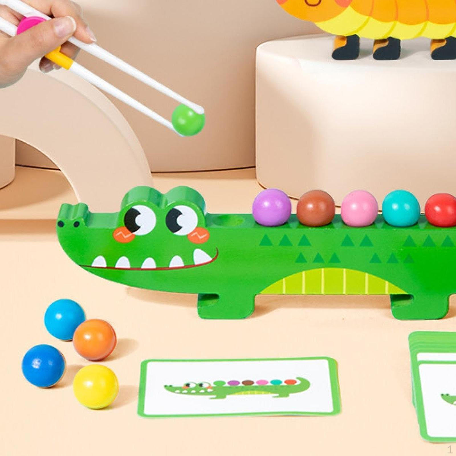 

Игра-подарок с бусинами для сопоставления, обучающие игрушки для детей 3, 4, 5 лет, малышей, желтый зелёный