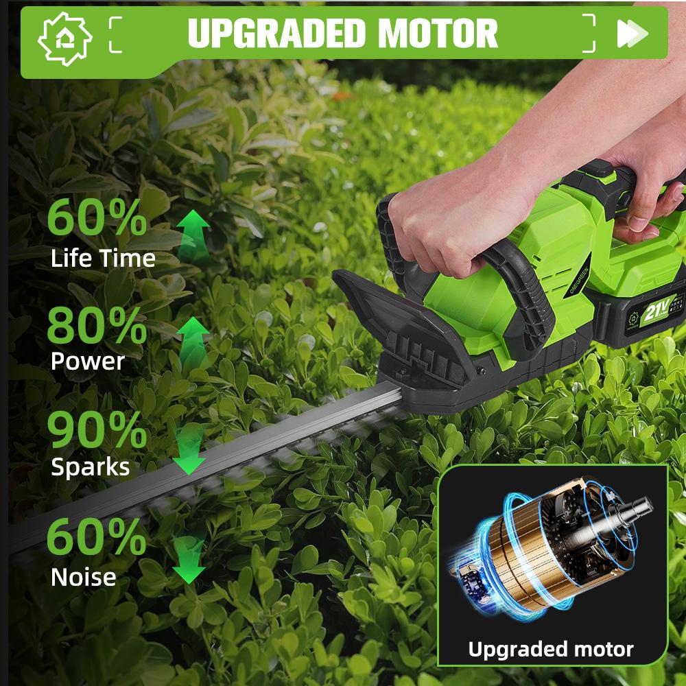 ONEGREEN 2000W Elektrische Heckenschere 180° Drehung Akku Landschaftsbau Heckenschneider Trimmer Gartengerät Für Makita Akku Stift