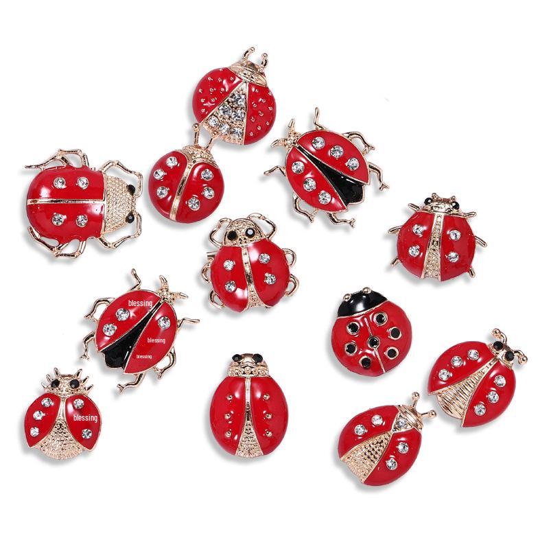 Versatile Ladybug Beetle Brooch: Creative Cartoon Insect Pin for Shirts