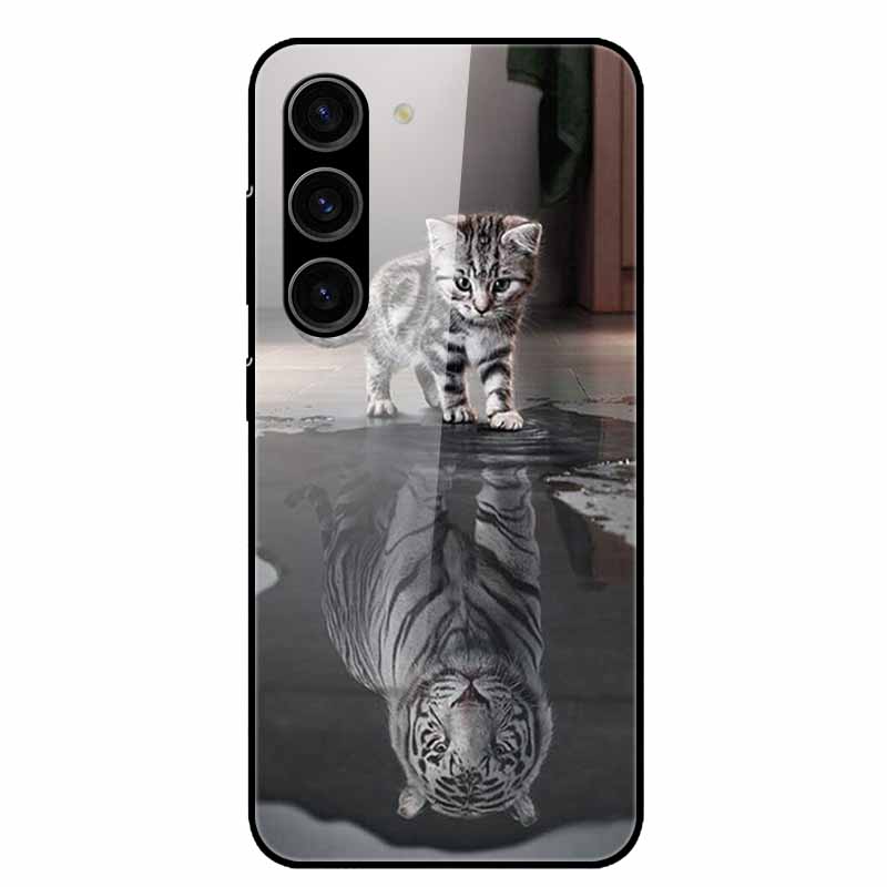 For Samsung Galaxy S25 Plus Case Tempered Glass Hard Phone Cover for Samsung S25 Ultra 5G Back Cases for GalaxyS25 S 25 S25Plus