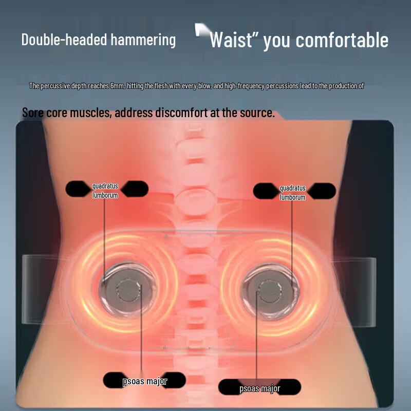 Hozheng Upgraded Dual-Head Percussion Waist Massager