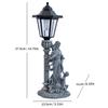 JYL TS/078,Hot Sale Cement Color Leaning Angel Resin Statue Solar Light for Outdoor Garden Decor Lamp