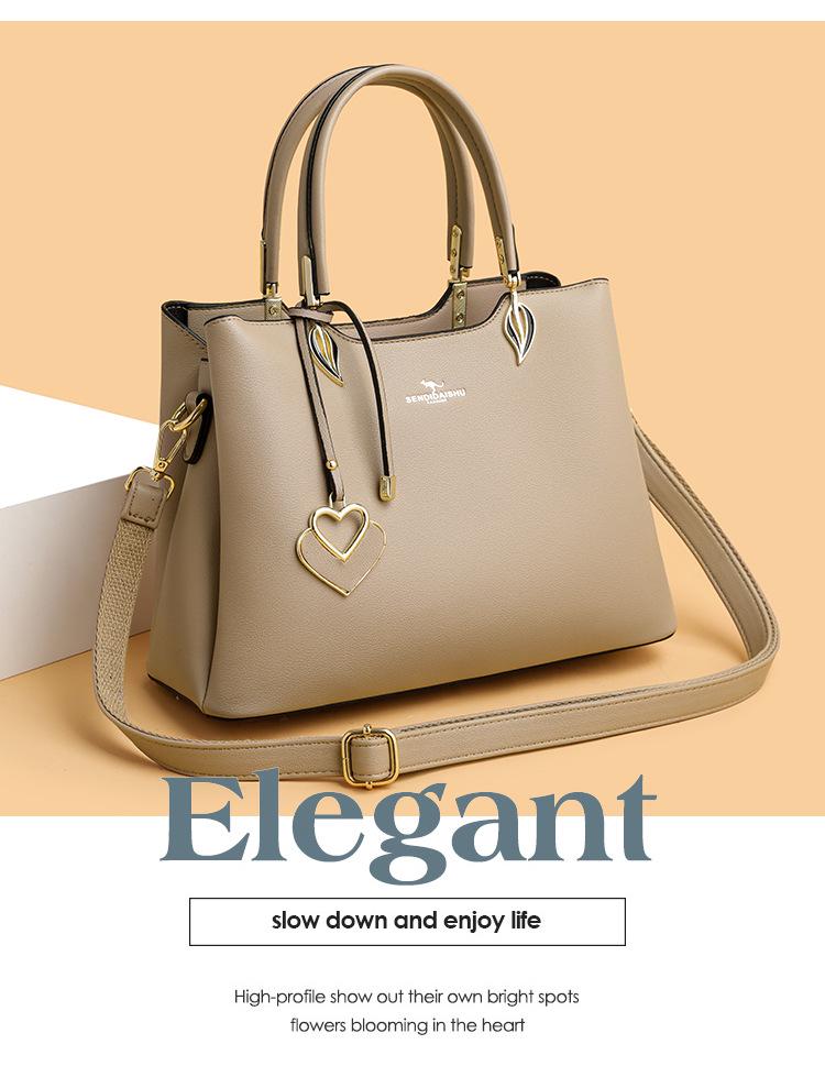 Kangaroo 2025 Women's Versatile Soft Leather Shoulder Handbag