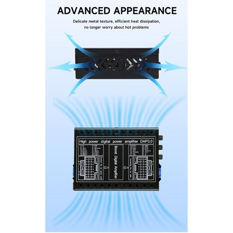 12V Booster Car DSP Amplifier Support Adjustment for Lossless Upgrade 4x60W Digital Sound Processors