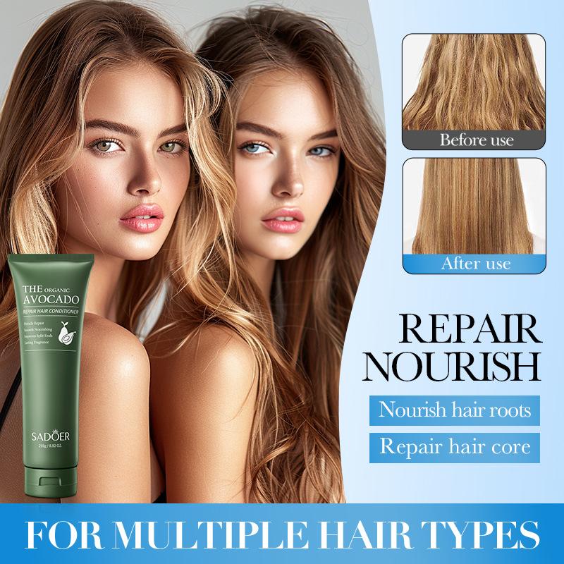 250 g Balsam pentru reparare și netedă avocado de capacitate mare pentru îngrijirea rădăcinilor Balsam neted și fără uscare