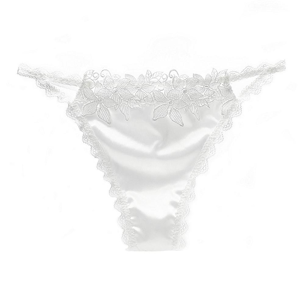 Women Sexy Shiny Satin Underwear For Daily Lace Knickers