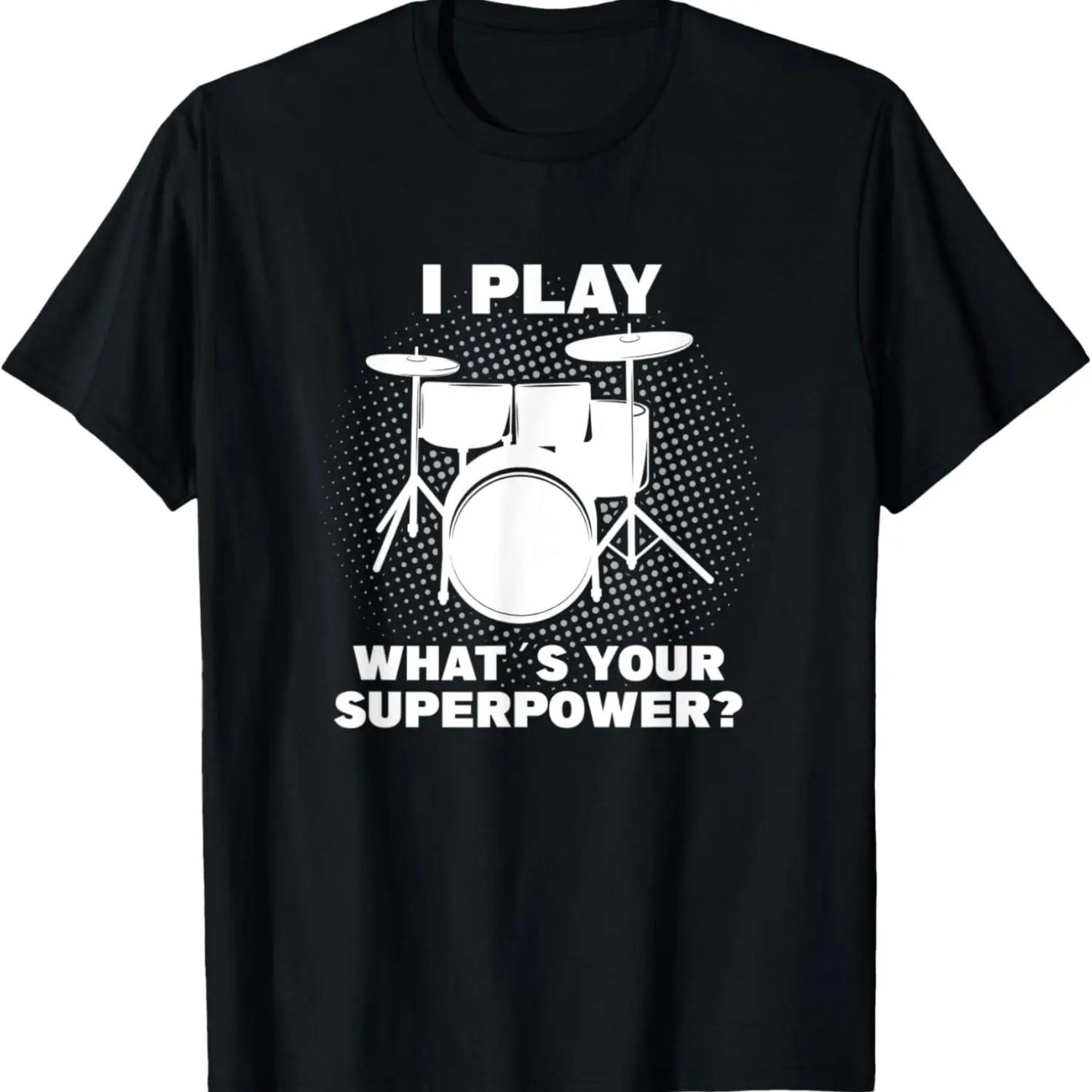 Я играю на барабанах - Какая у тебя суперсила - Футболка с барабанщиком S